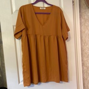 NWOT oversized babydoll style blouse - mustard yellow